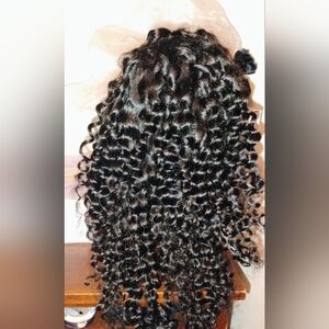 Natural Black Brazilian Water Wave Wig 16"